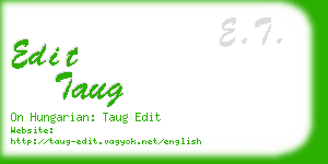 edit taug business card